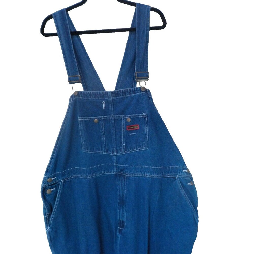 NWT Five Brother Blue Denim Big & Tall Bib Overalls 8 Pocket Work Wear 50x32